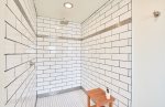 Dual vanity sinks in primary bathroom